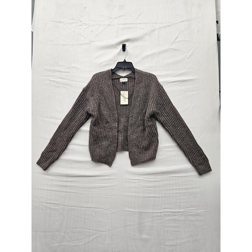 Universal Thread Womens Brown Ribbed Open Front Cardigan Sweater XS New 54195P